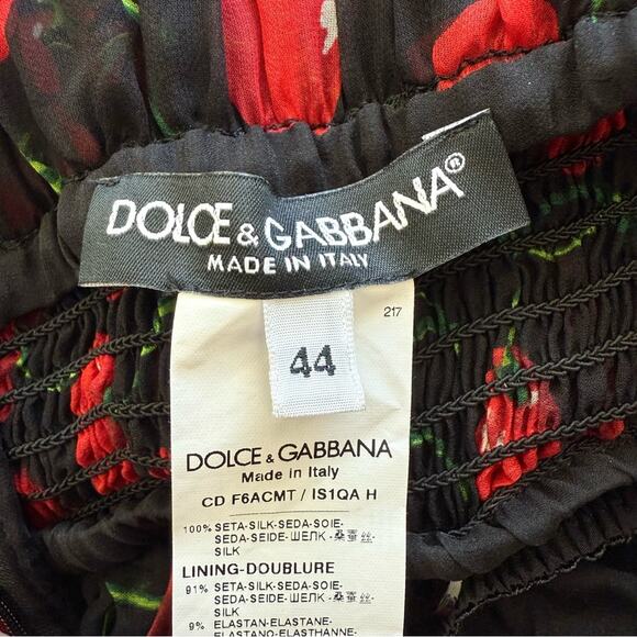 NEW!! Dolce&Gabbana cherry print silk dress size 44IT  or 8 US Authentic… - Picture 11 of 16
